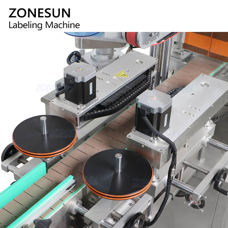 système de serrage de bouteilles de la machine d'étiquetage automatique de bouteilles à double station