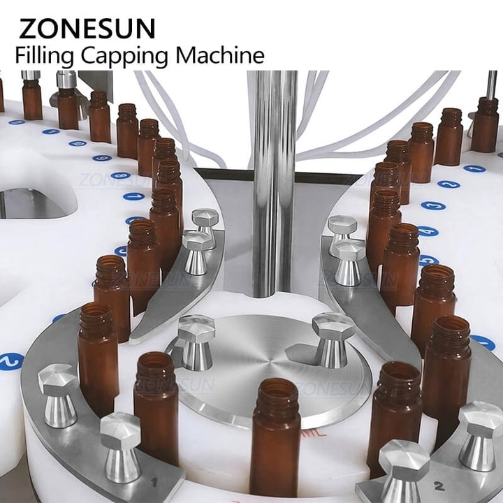 bottle guide starwheel of vial filling capping machine