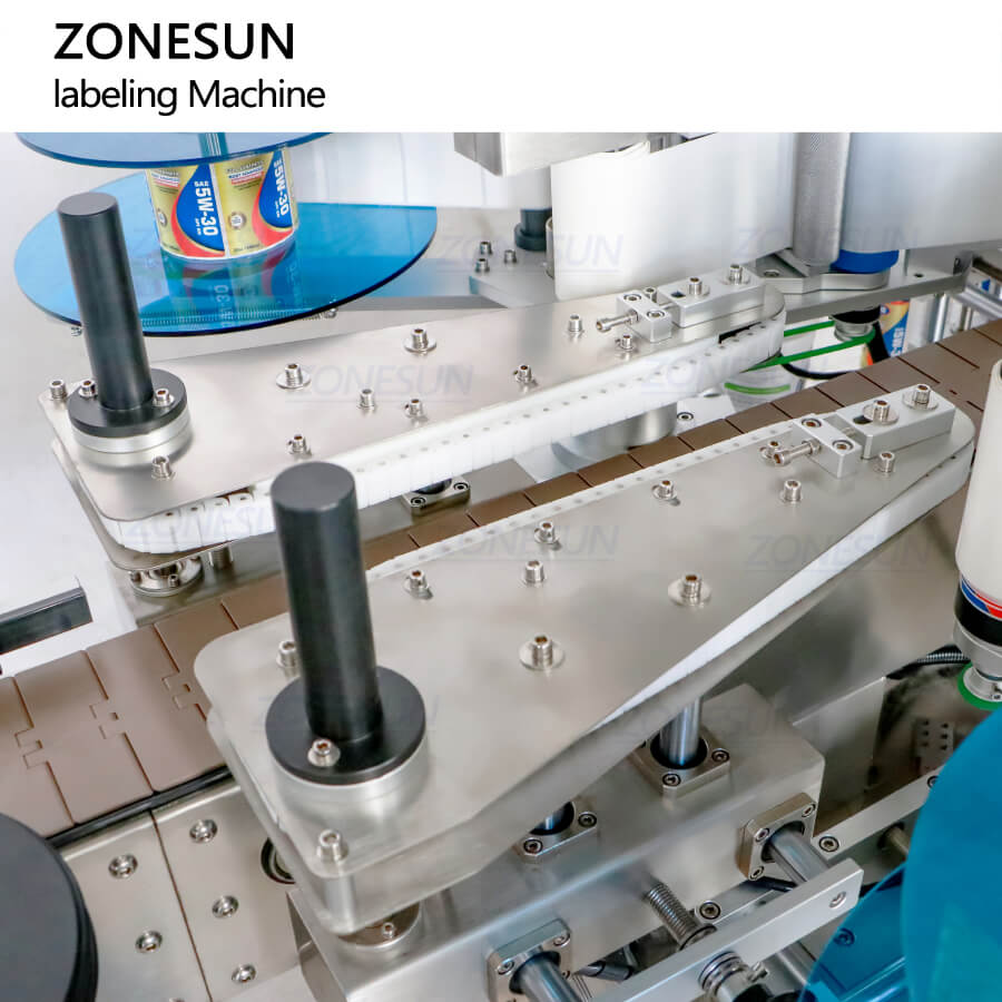 bottle guiding structure of ZS-TB300L automatic bottle labeling machine