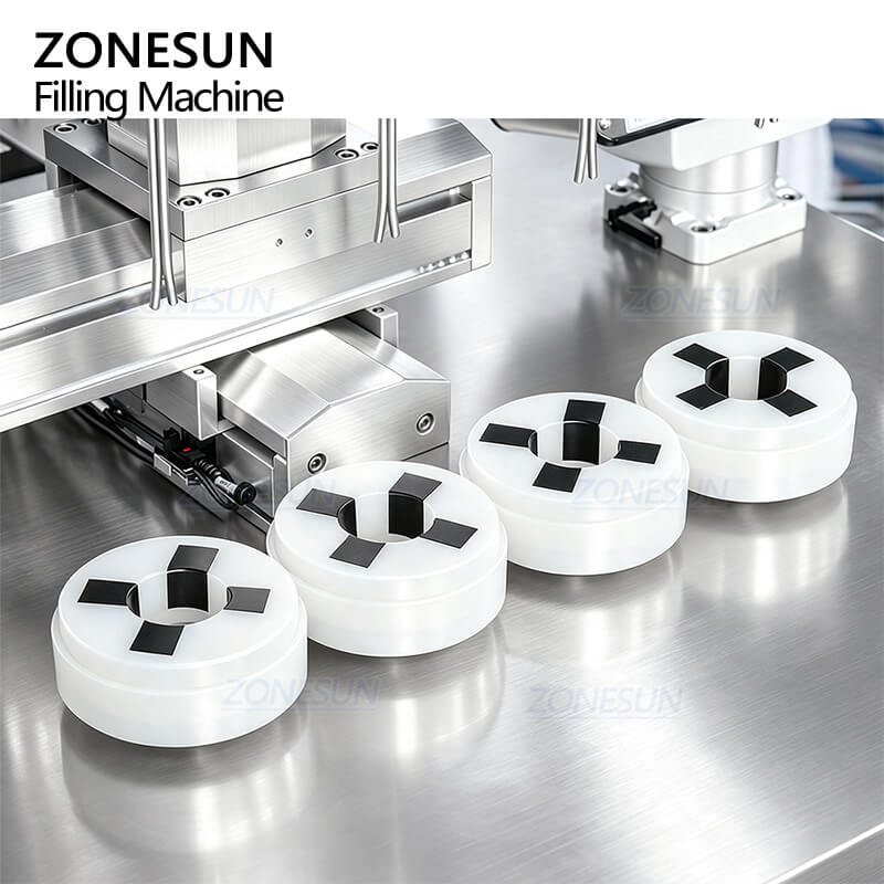 Rotating Bottle Molds of semi automatic cream filling machine