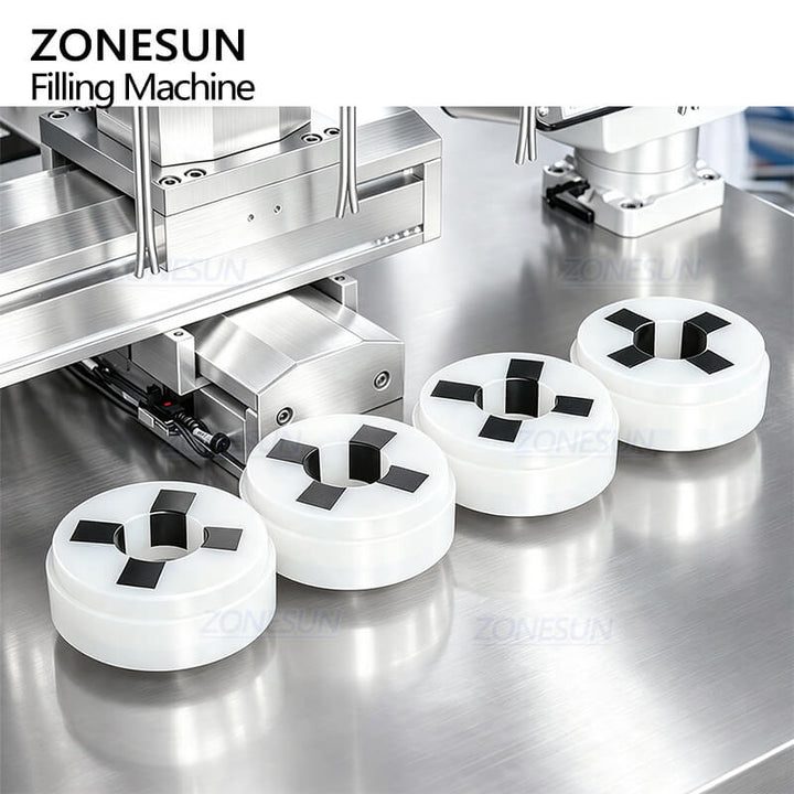 Rotating Bottle Molds of semi automatic cream filling machine