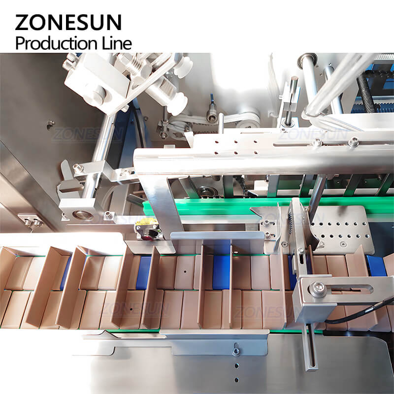 products positioning structure of ZS-AFCL8 cartoning machine