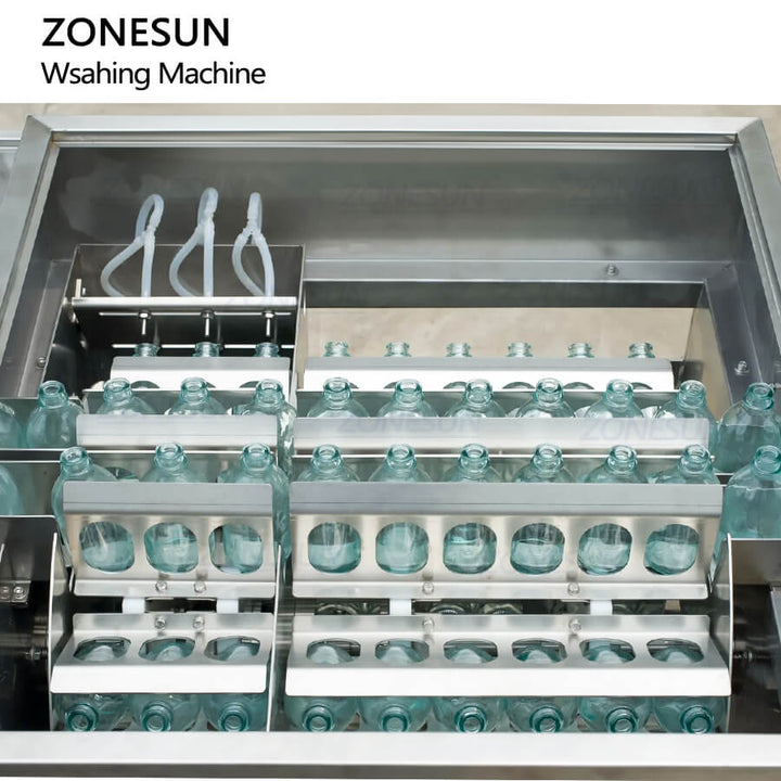 bottle positioning structure of automatic bottle washing machine for beverage bottle