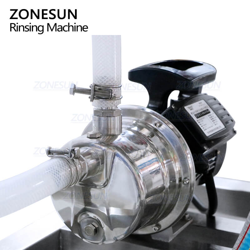 Semi-automatic Double Head PET Bottle Glass Jar Water Rinsing Machine ...