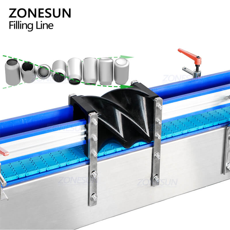 can turnover conveyor belt of automatic rinsing, feeding, filling, seaming line for aluminum can
