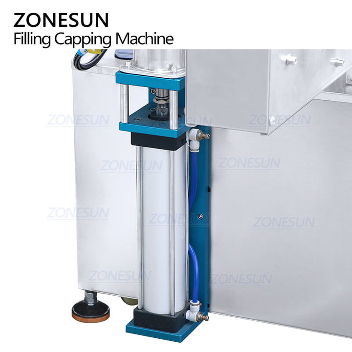 ZONESUN ZS-FAL180B3 자동 금속 반지 양철 깡통 응축 된 우유 물고기 위스 토마토 페이스트 애완 동물 통조림 식품 충전 캡핑 시밍 머신