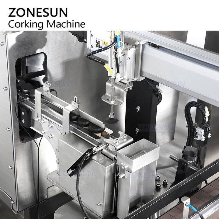 cap feeding system of wine bottle corking machine