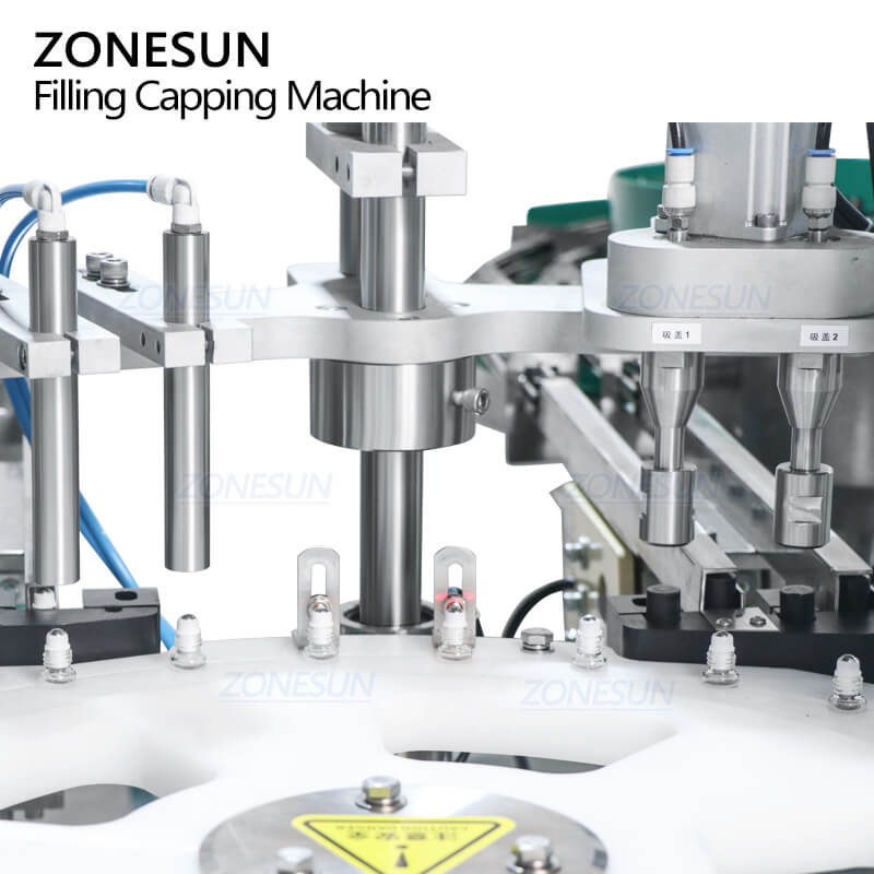 capping system of automatic roll-on bottle filling machine