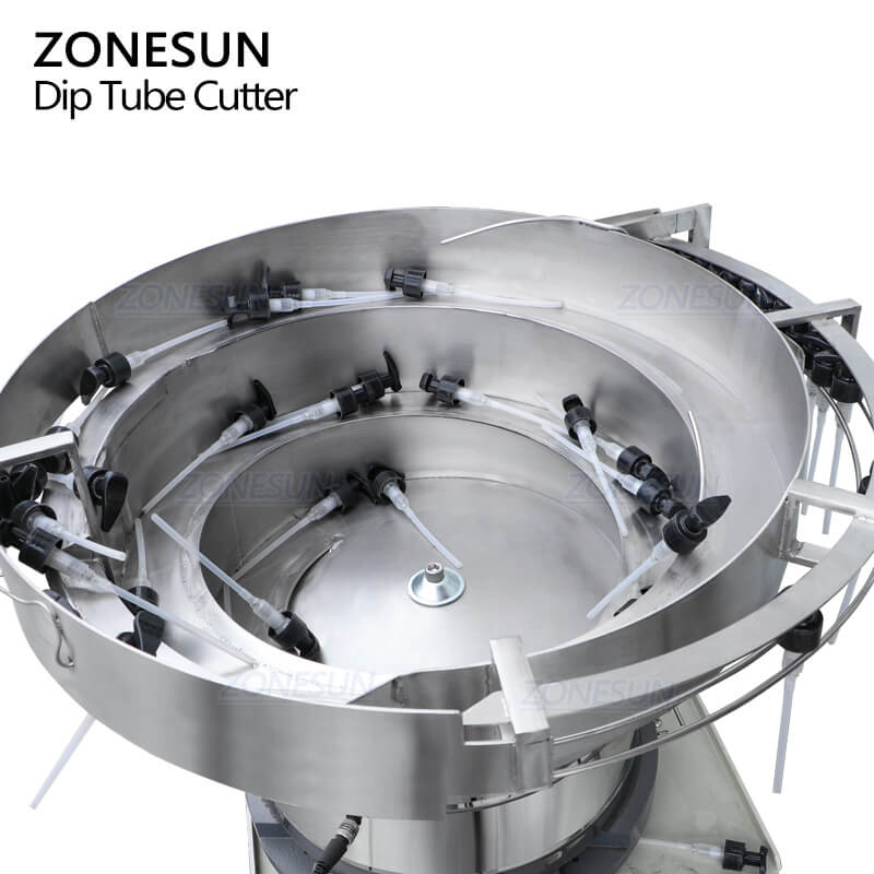 cap vibratory feeder of automatic dip tube cutter machine
