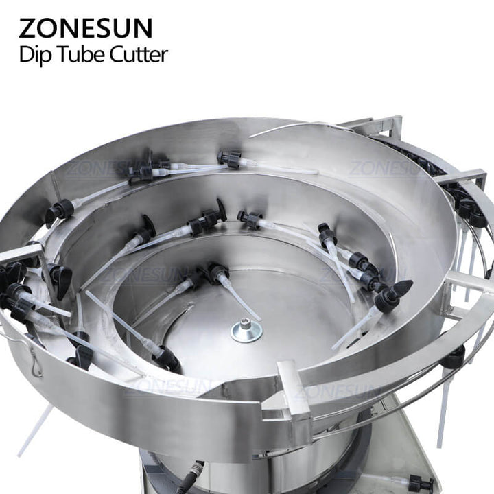 cap vibratory feeder of automatic dip tube cutter machine