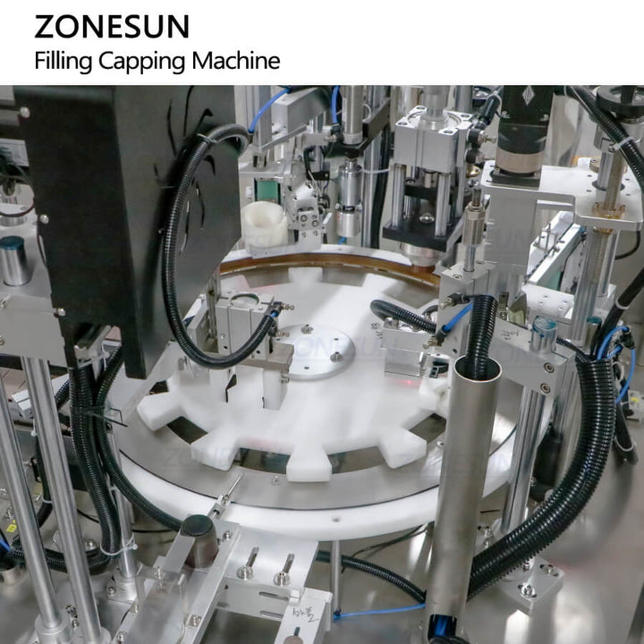 capping station of ZS-AFC9B automatic perfume filling capping machine