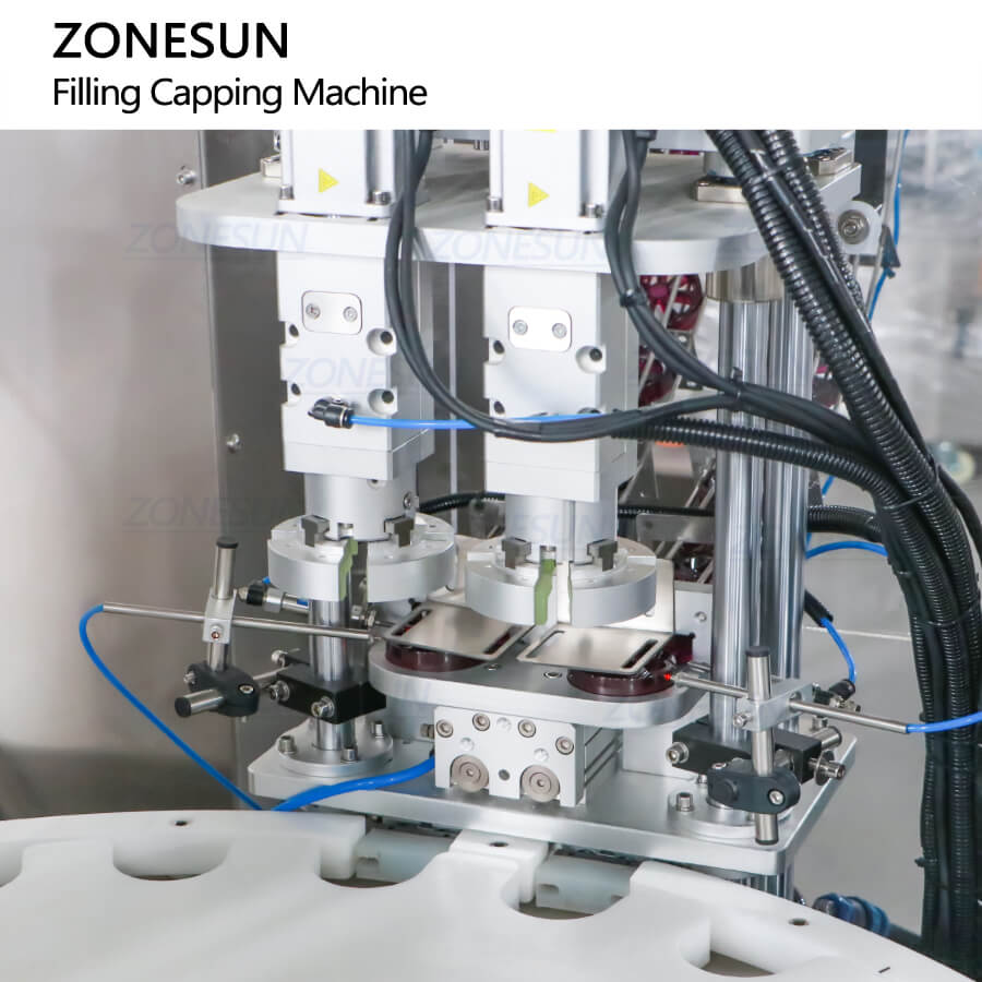 capping heads of face cream packaging machine