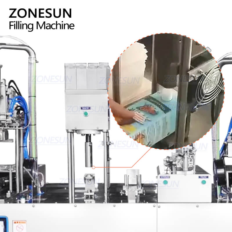 capping structure of ZS-GTC1000 gable-top carton packaging machine