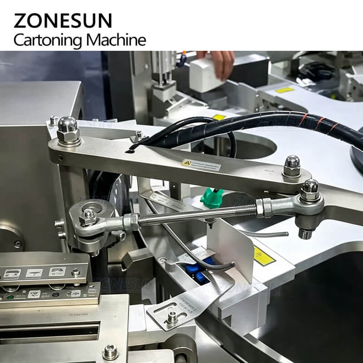 carton closing system of automatic vial cartoning machine 