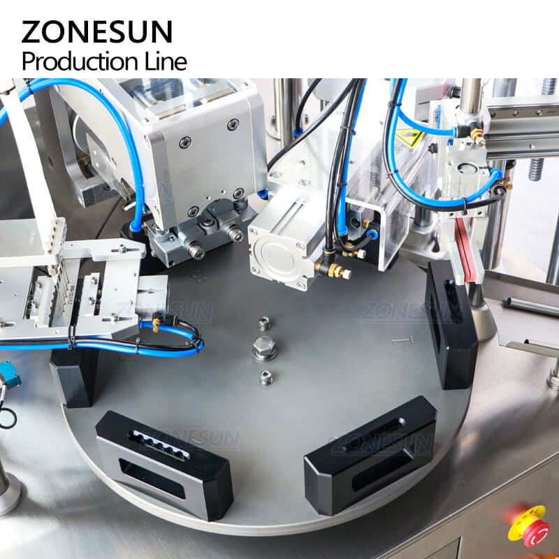 compact working station of strip tube filling sealing machine