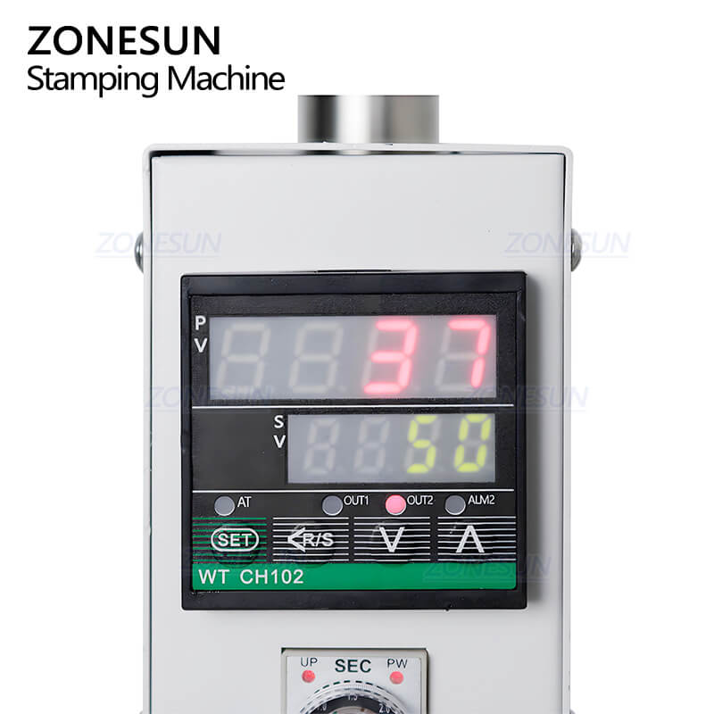 control panel of ZS-90GT dual use hot stamping embossing machine 