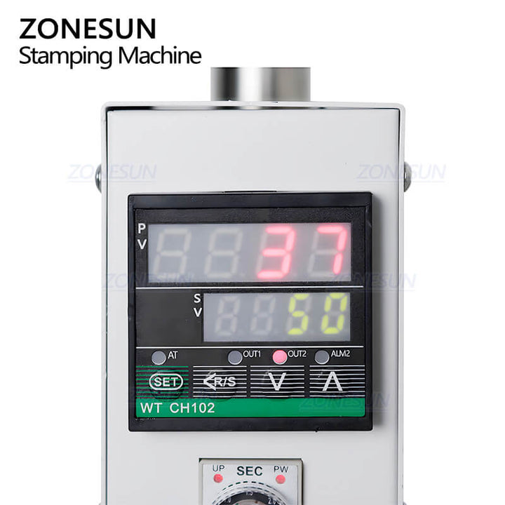 control panel of ZS-90GT dual use hot stamping embossing machine 