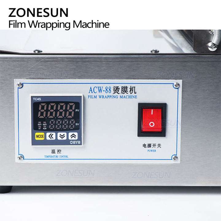 control panel of heat wrapping machine