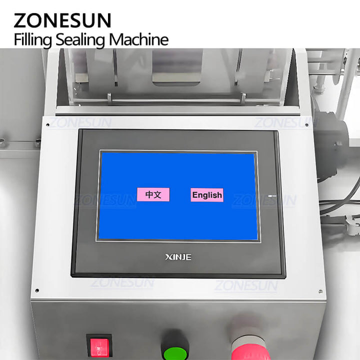 control panel of automatic powder straw filling sealing machine