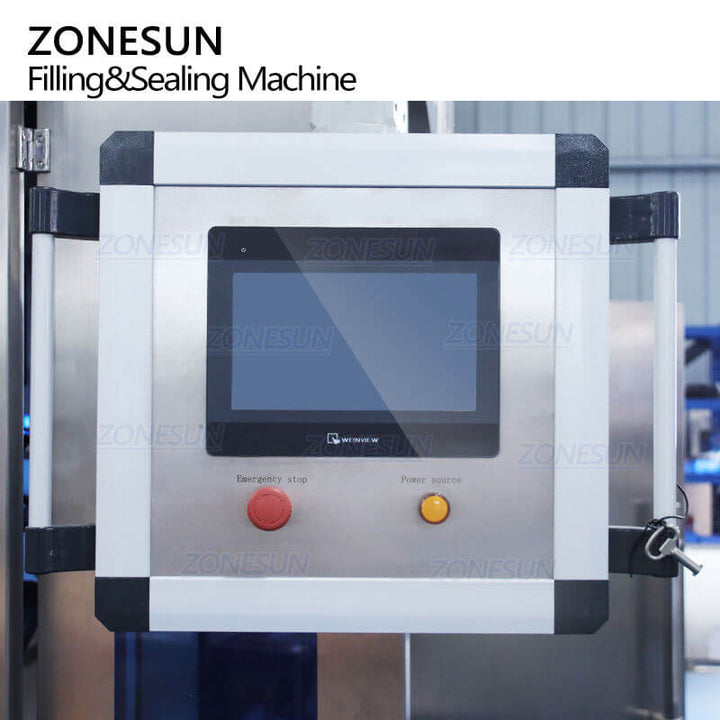 control panel of automatic septic milk filling packaging machine