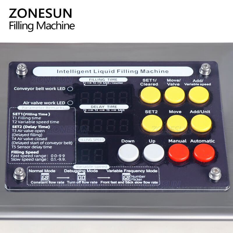 control panel of liquid supplements filler