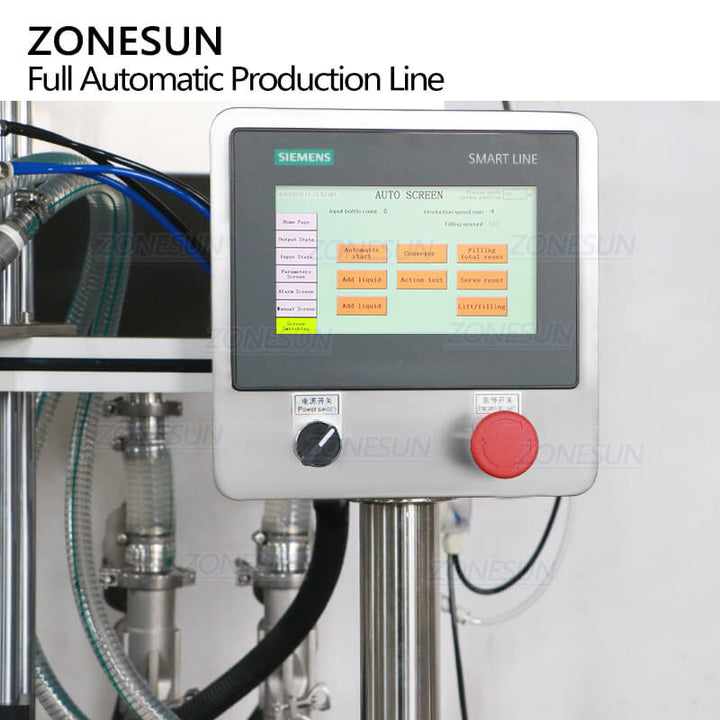 control panel of ZS-FAL180F2 paste filling production line