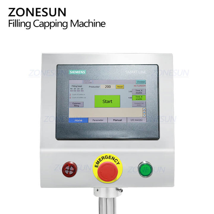 control panel of perfume filler