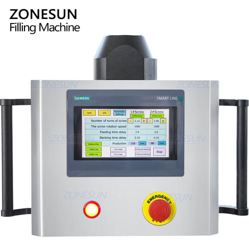 control panel of powder packaging machine