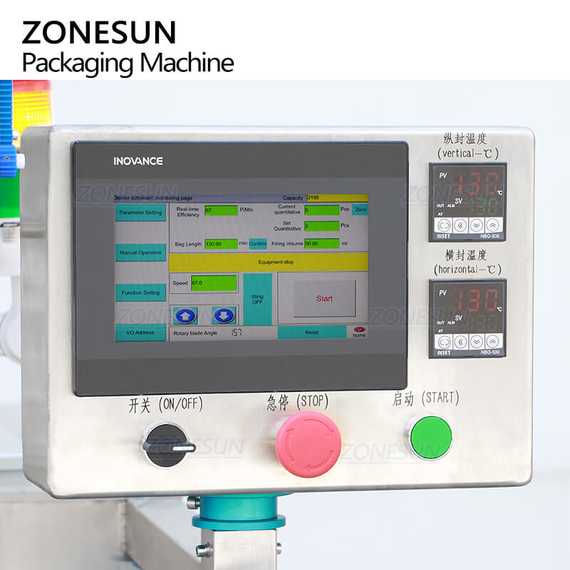 control panel of fully electric paste filling machine