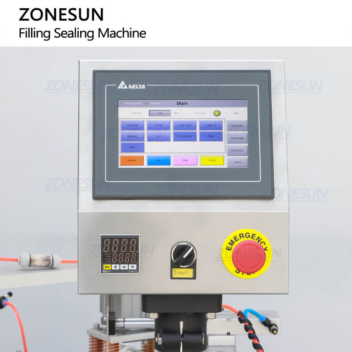 control panel of ZS-GF900C powder packaging machine