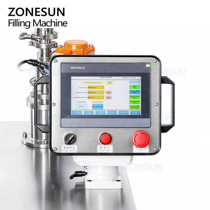 Touchscreen Control Panel  of cosmetic cream filling machine