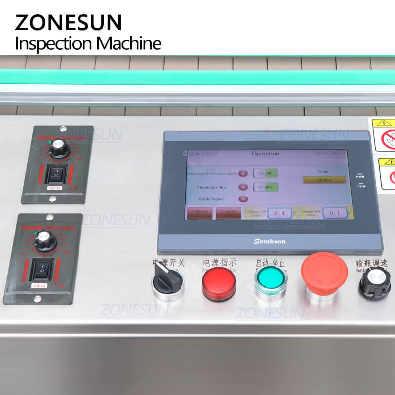 Bedienfeld des automatischen Inspektionssystems