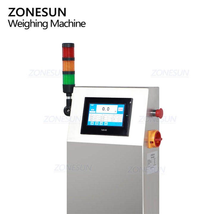 control panel of ZS-MD210 automatic checkweigher machine