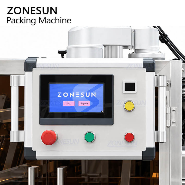 control panel of automatic horizontal premade pouch packing machine 