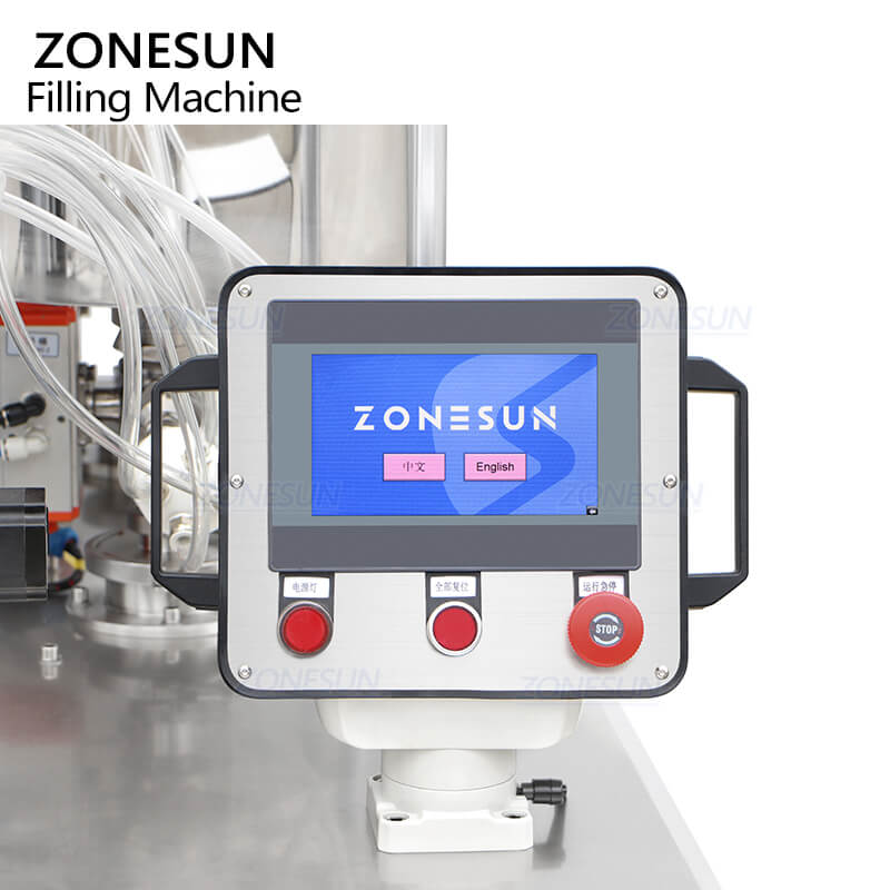 control panel of cream filling machine for bottles