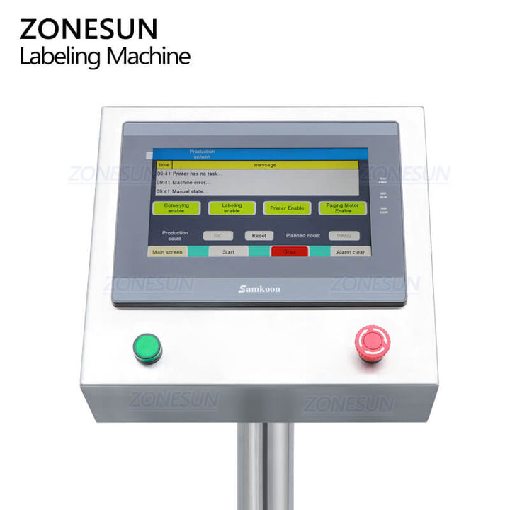 control panel of industrial labeling machine