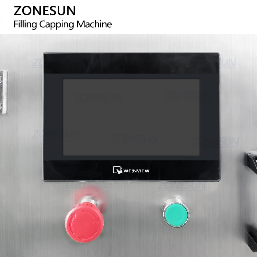 control panel of ZS-TGFC1 cartridge filling capping machine
