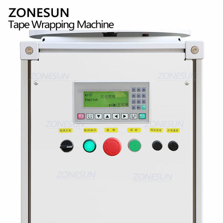 control panel of tape wrapping machine