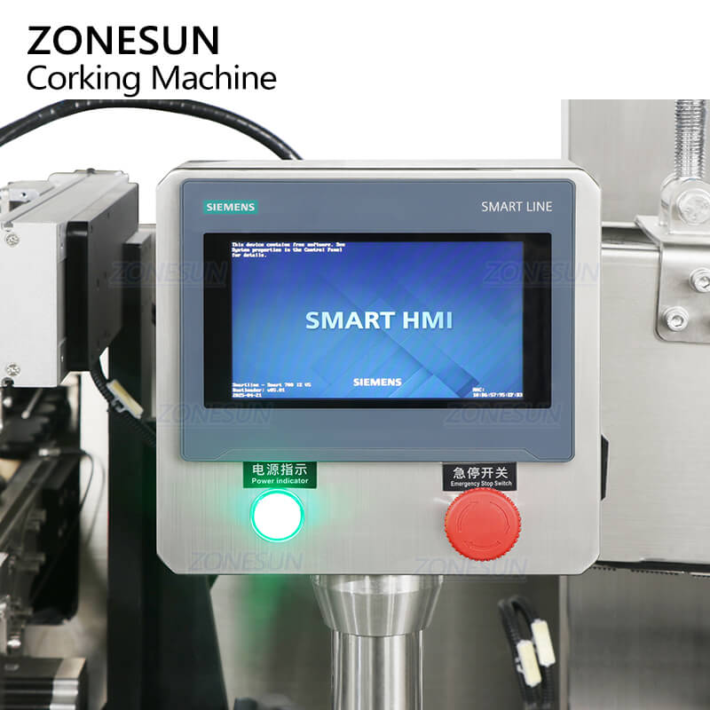 control panel of liquor bottle corking production line