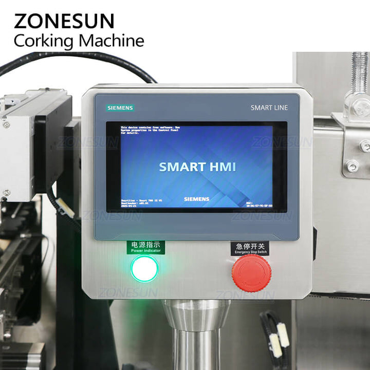 control panel of liquor bottle corking production line