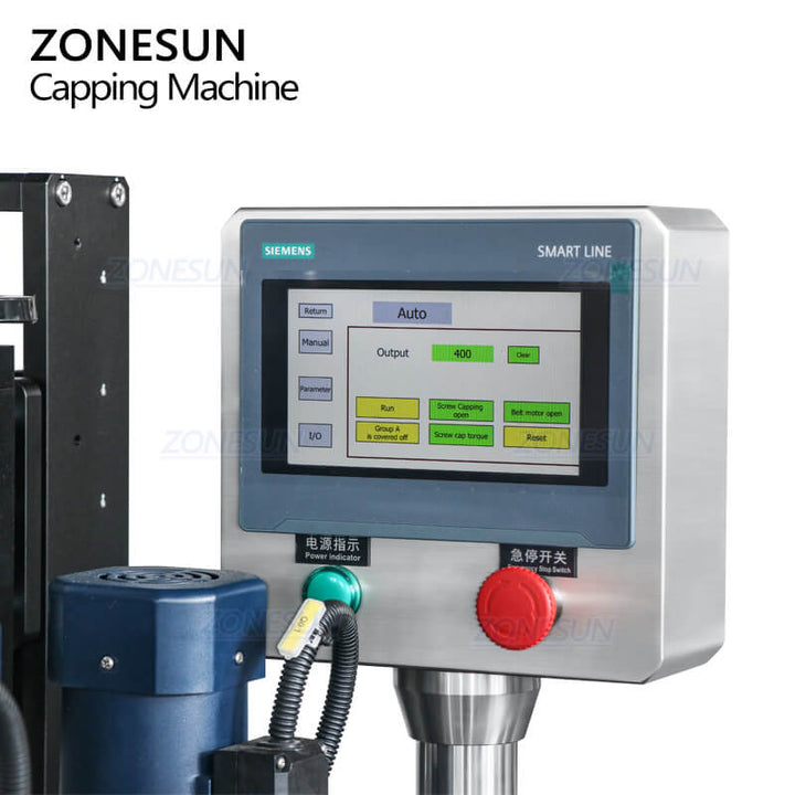 Bedienfeld der automatischen Pumpenkappen-Zuführmaschine