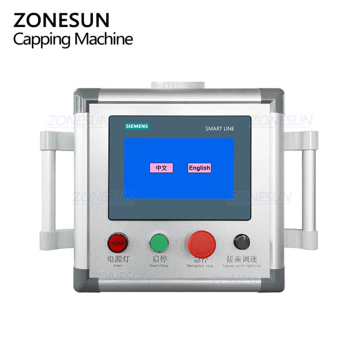 control panel of bottle capping machine