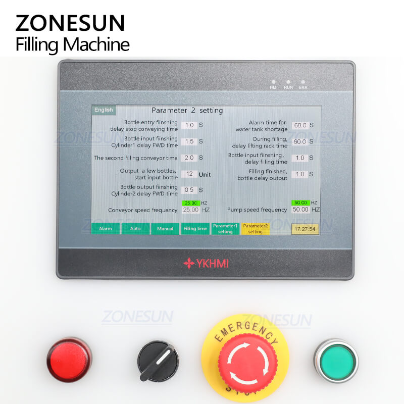 PLC control panel of  automatic bleach corrosive liquid filling machine