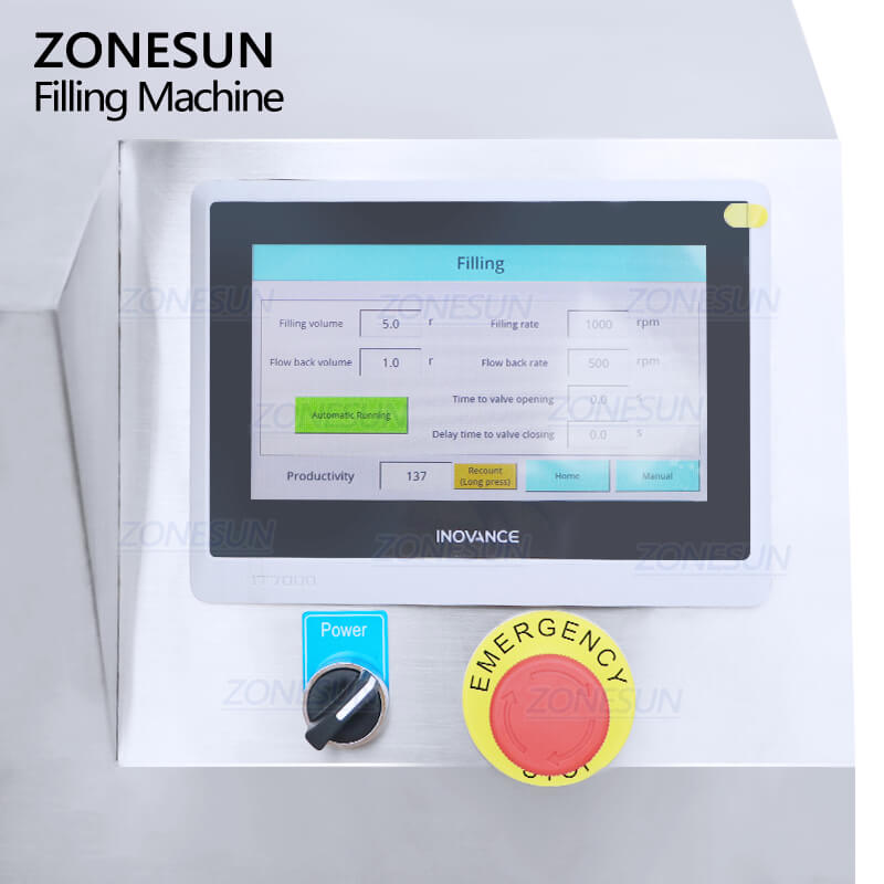 control panel of cream filling machine for cake