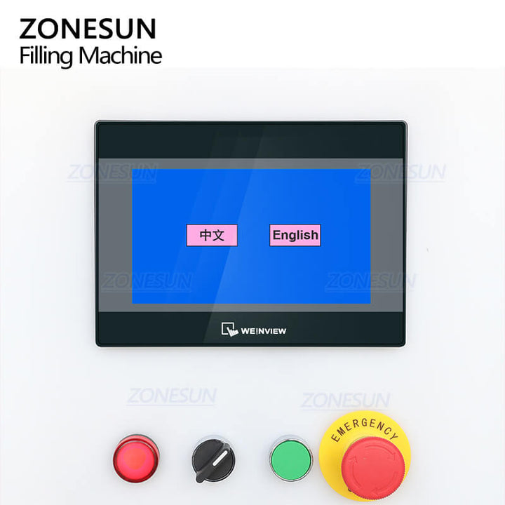control panel of corrosive chemical bottle filler
