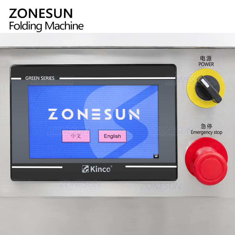 Touchscreen Control Panel of Box Folding Machine