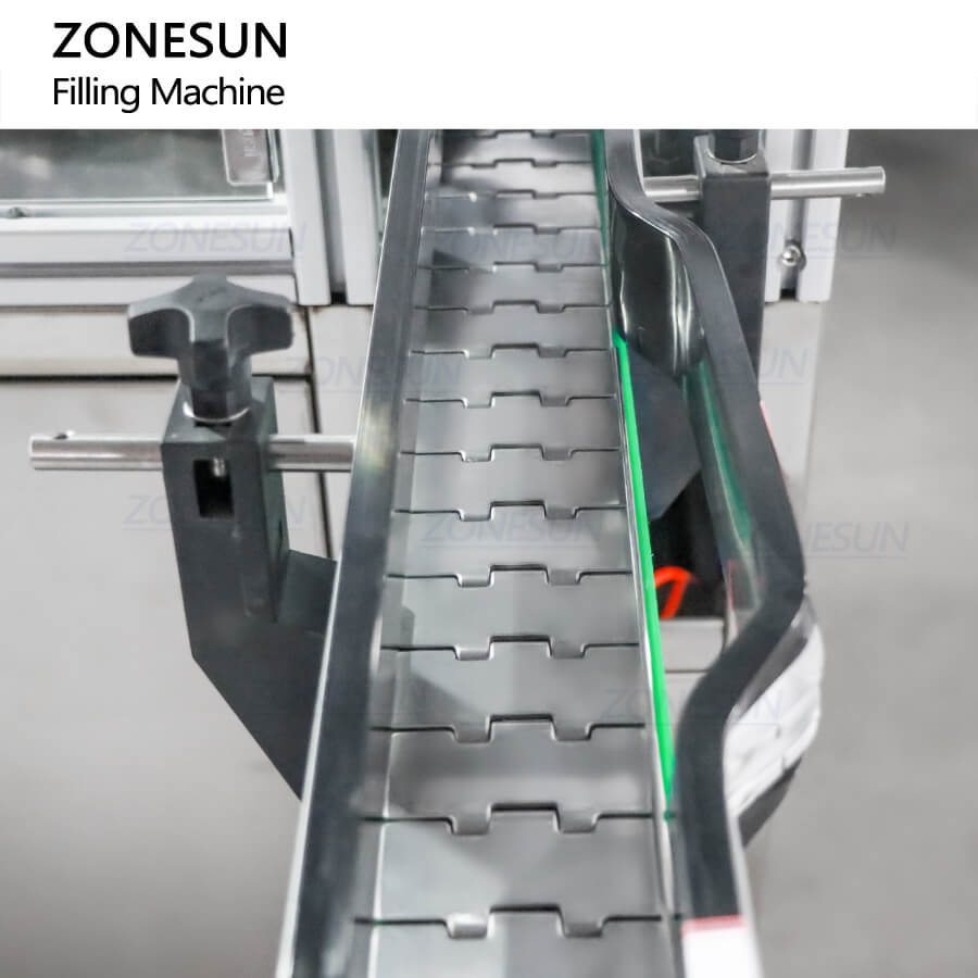 conveyor belt of aerosol can gas filling machine