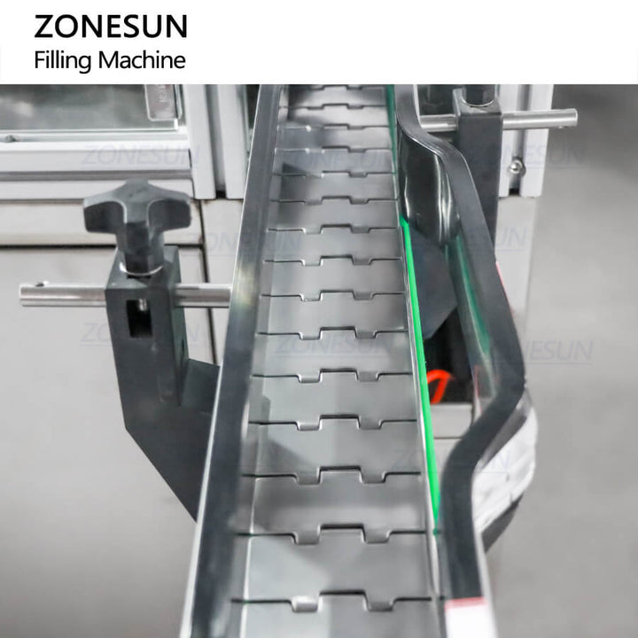 conveyor belt of aerosol can gas filling machine