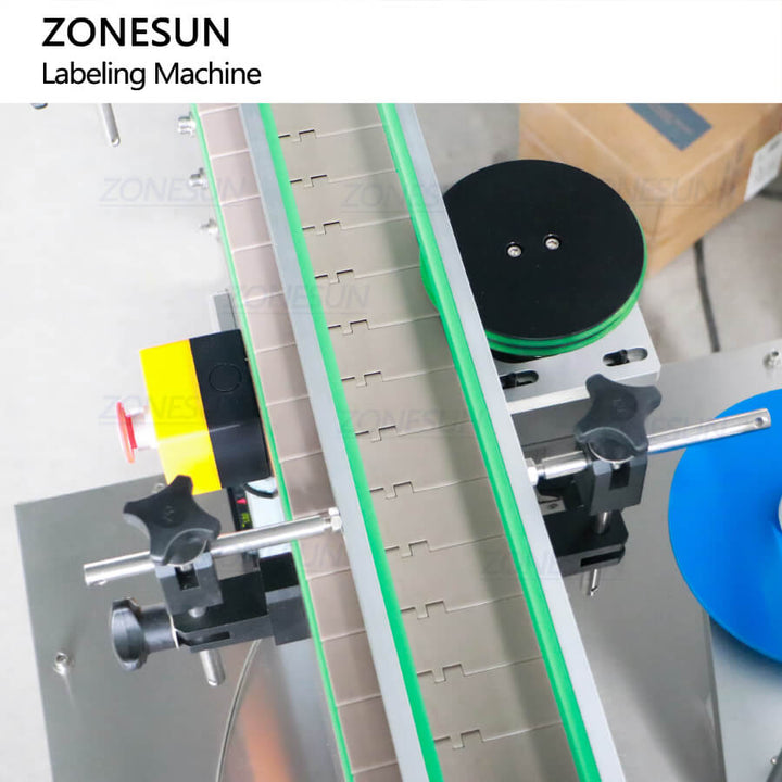 chain conveyor of automatic hair wax jar labeling machine 