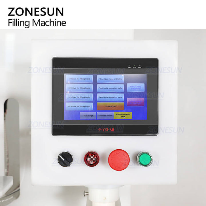 control panel of 4 heads anti-corrosion filling machine